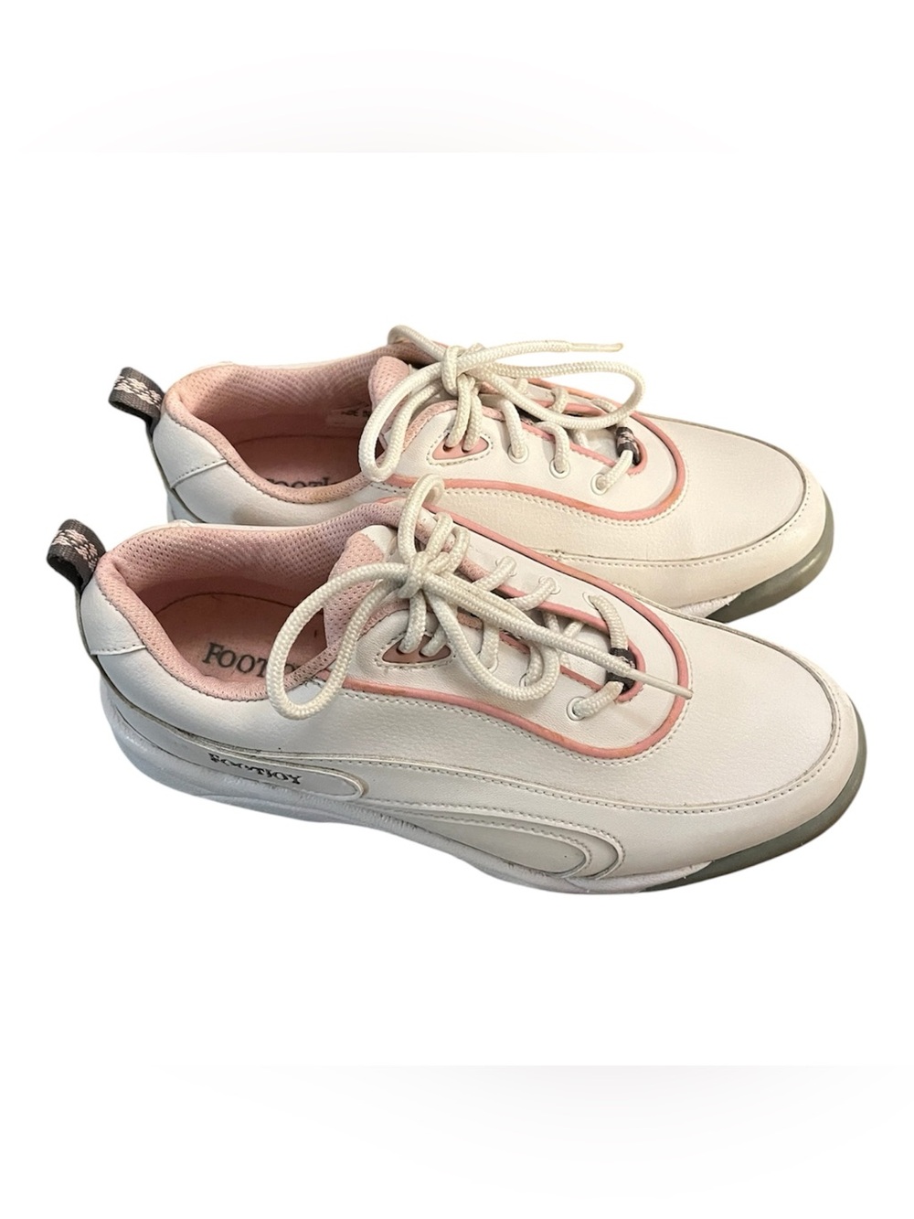 FootJoy Women's Cream and Pink Golf Sneakers